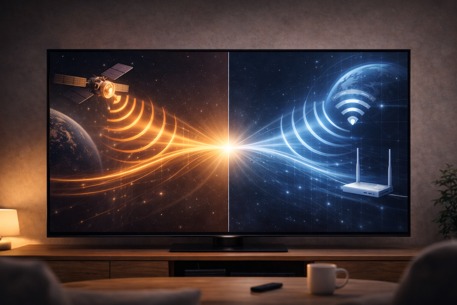 Comparison between satellite TV and internet TV in Europe