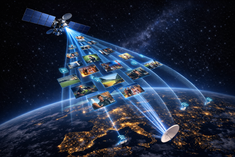 Astra 19.2°E satellite shaping the flow of television content across Europe.