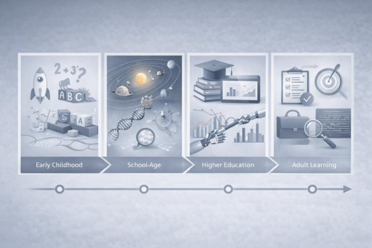 Professional illustration representing lifelong learning through television