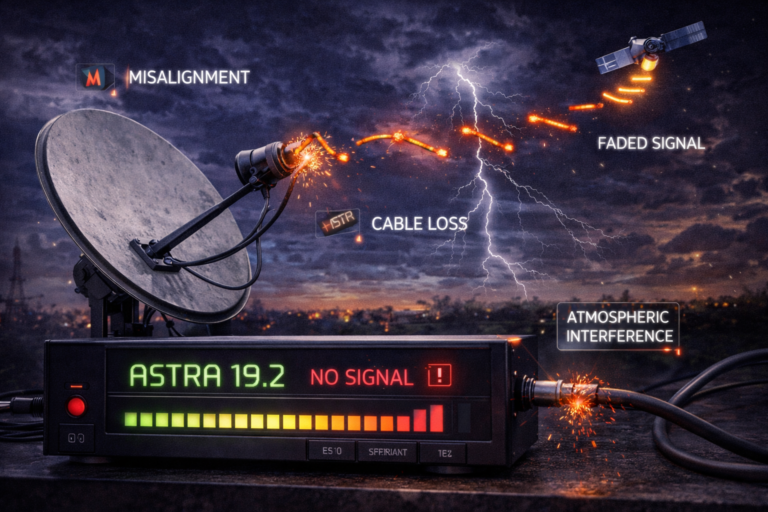 Astra 19.2 signal loss visualization with multiple failure points