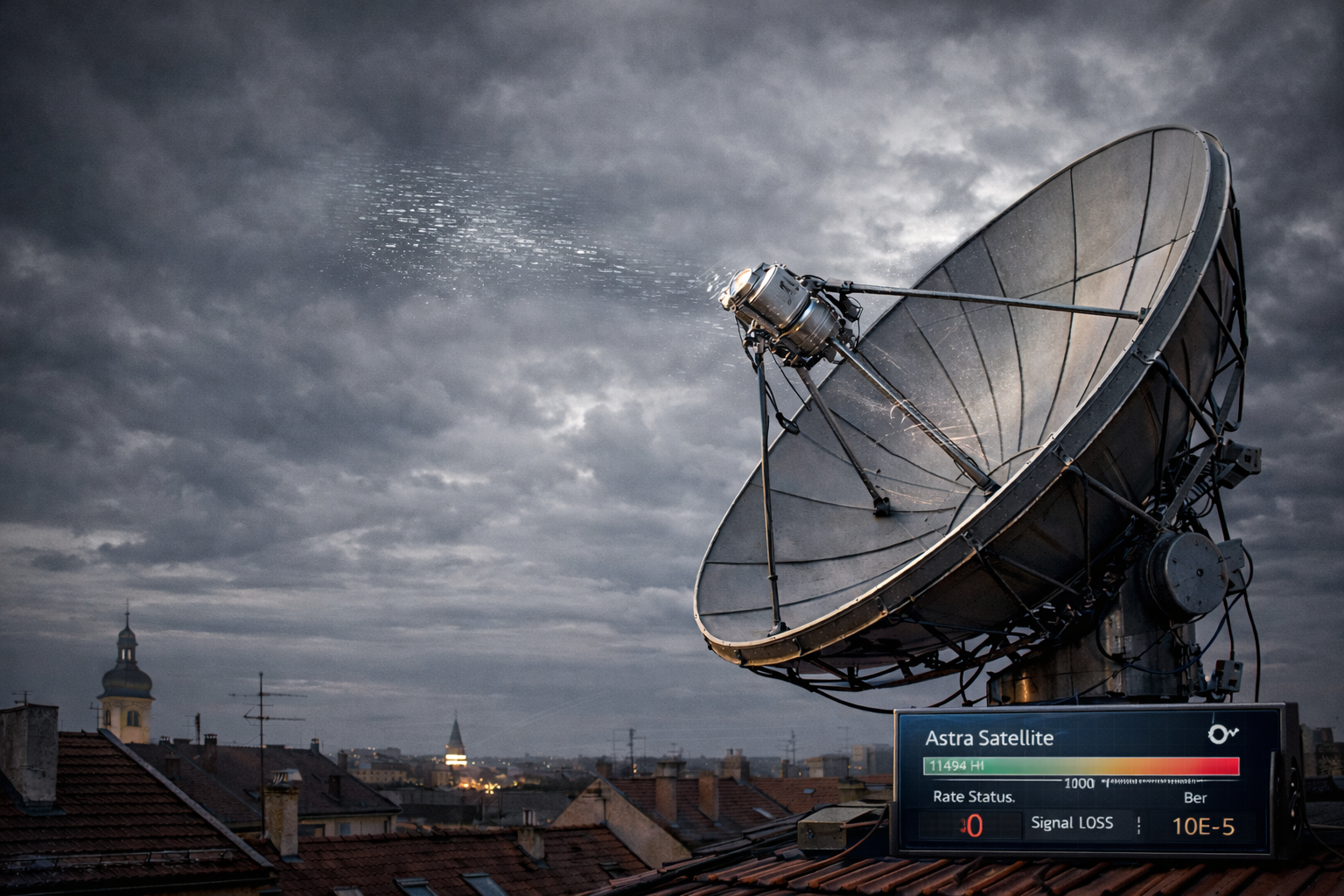 Satellite dish losing signal from Astra 19.2 satellite.