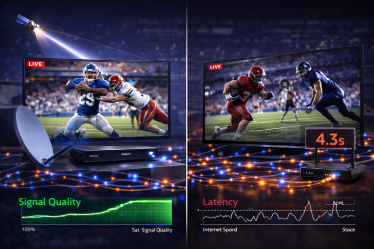 Competition between satellite broadcast and streaming platforms visualization