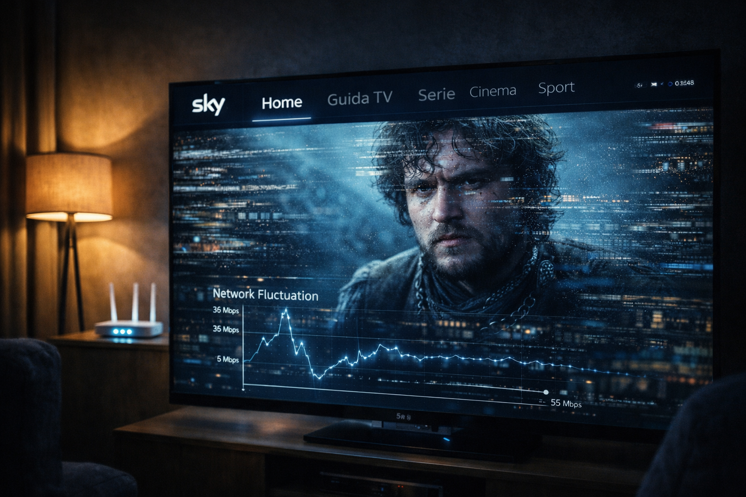 Sky Italia streaming interrupted with frozen screen and buffering