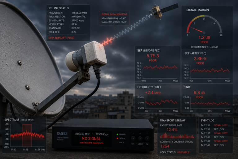 Intermittent satellite signal loss affecting Tring TV reception